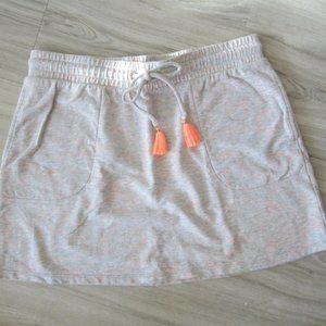 Lily Pulitzer - Pale Grey/Coral Variegated Cotton Mini Skirt - SizeM